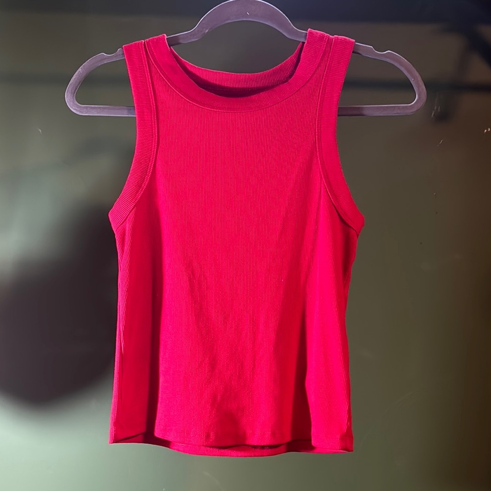 Old Navy Fitted Red Sleeveless Tank